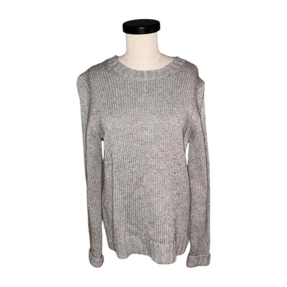 J. Crew Light Gray Merino Wool Blend Sweater